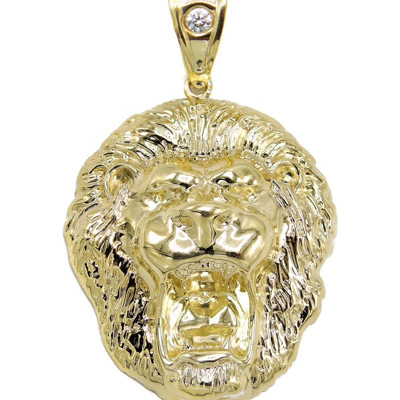 10K Gold Lion Head Pendant | 7.6 Grams