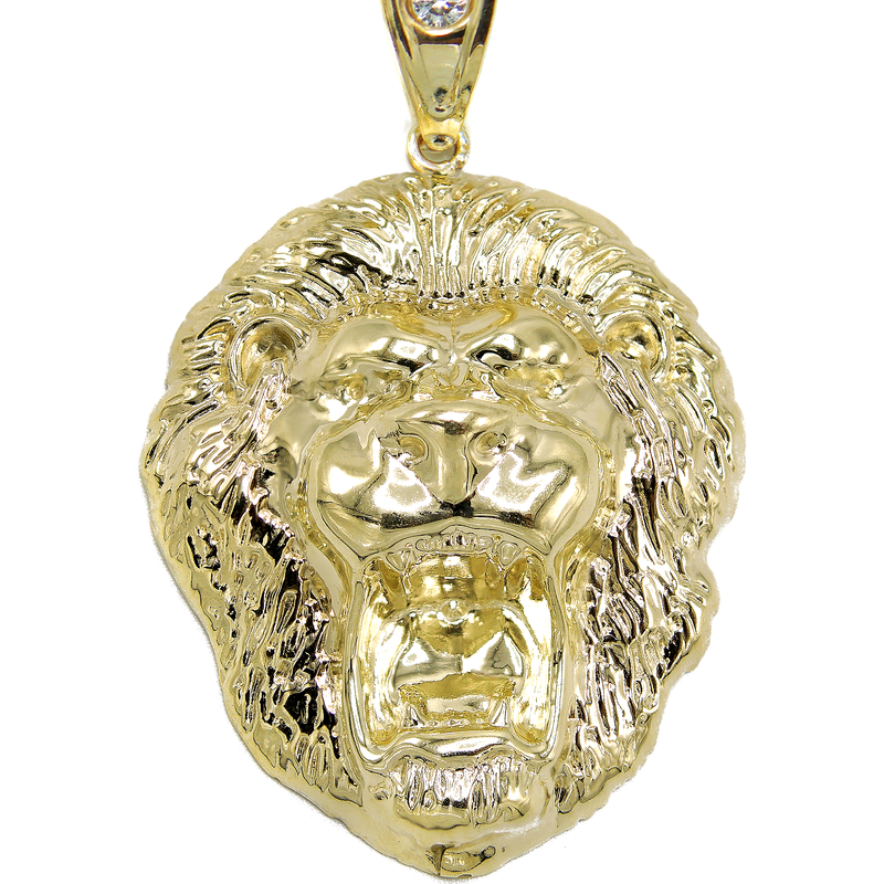 10K Gold Lion Head Pendant | 7.6 Grams