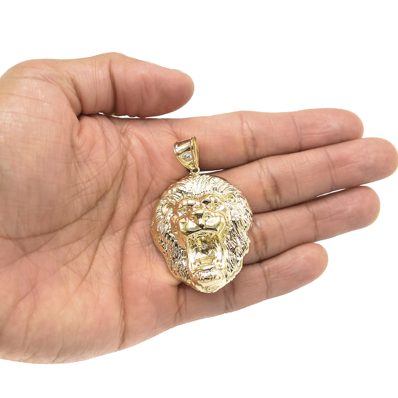 10K Gold Lion Head Pendant | 7.6 Grams
