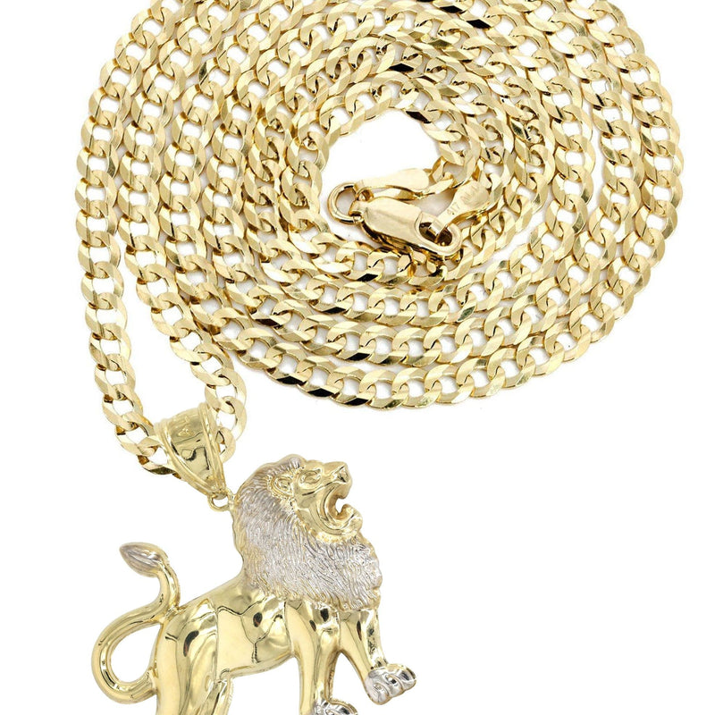 10K Yellow Gold Lion Necklace | Appx 16 Grams