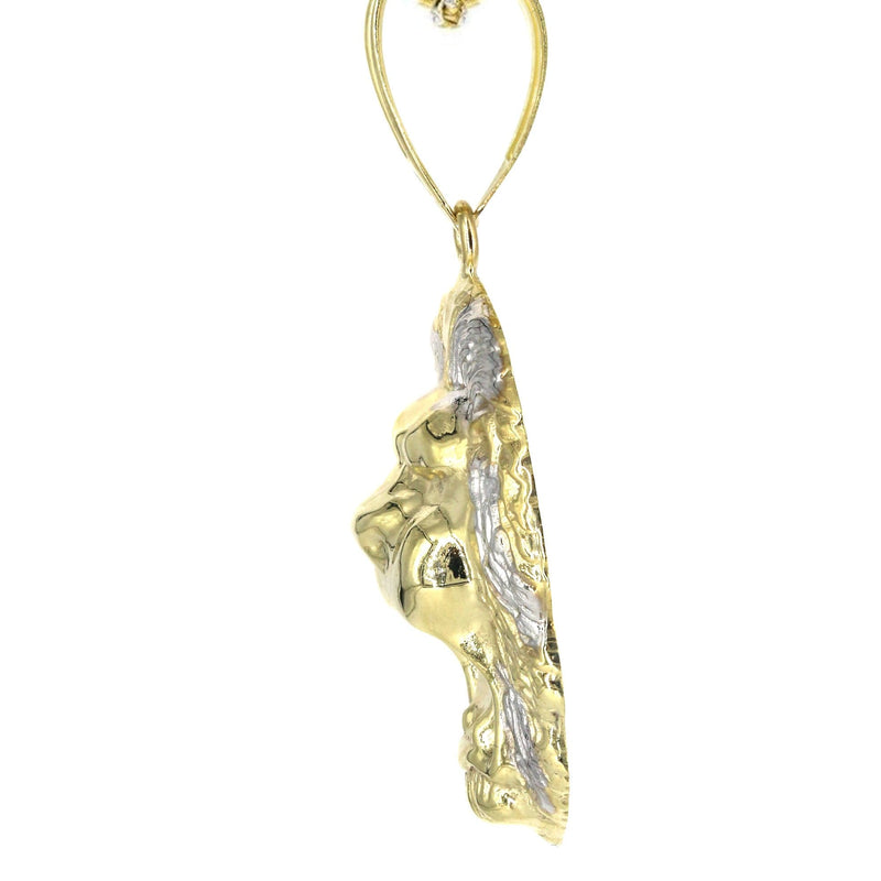 10K Yellow Gold Lion Head Necklace | Appx 13.6 Grams