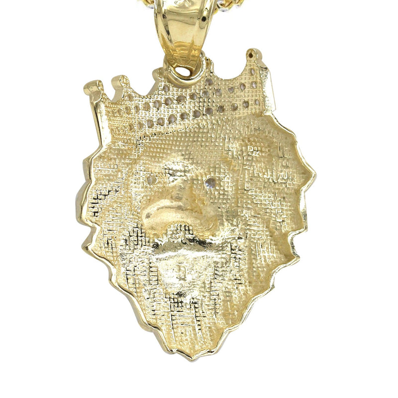 10K Yellow Gold Lion Head Necklace | Appx 16.3 Grams