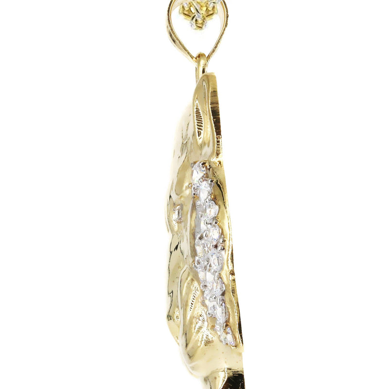 10K Yellow Gold Lion Head Necklace | Appx 19.4 Grams