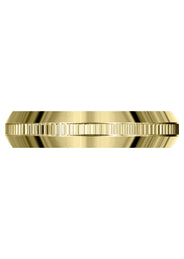Yellow Gold Basic Carved Celtic Mens Wedding Band | High Polish Finish (Nolan)
