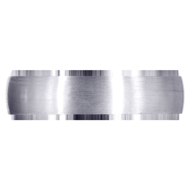 Carved Simple Mens Wedding Band | Satin Finish (Joseph)