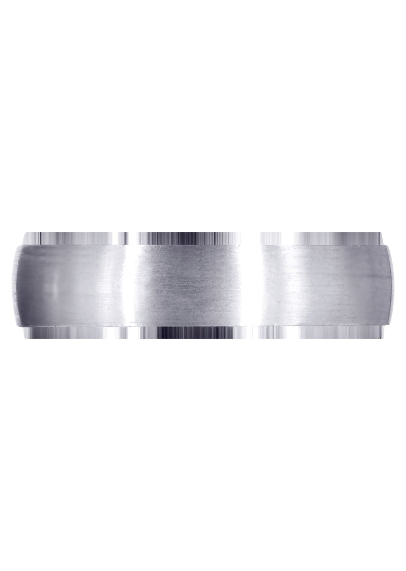 Carved Simple Mens Wedding Band | Satin Finish (Joseph)