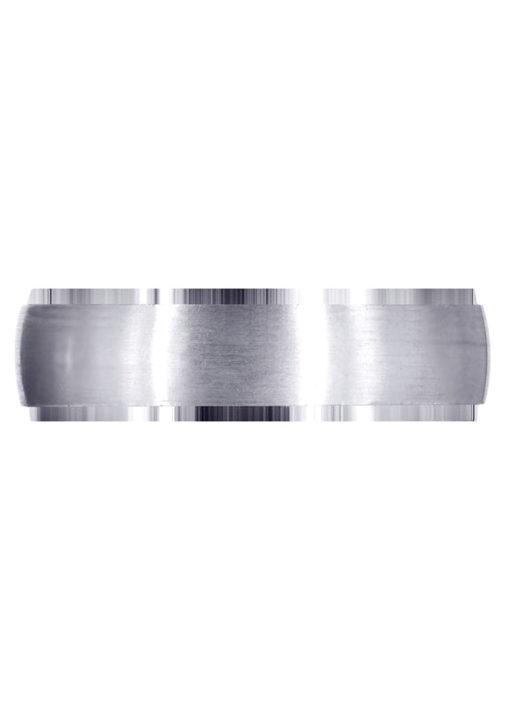 Carved Simple Mens Wedding Band | Satin Finish (Joseph)