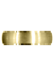 Yellow Gold Carved Simple Mens Wedding Band | Satin Finish (Joseph)