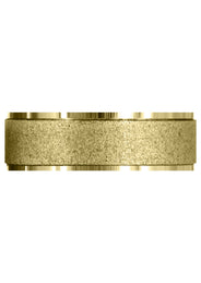 Yellow Gold Carved Simple Mens Wedding Band | Wire Matt Finish (Jayden)