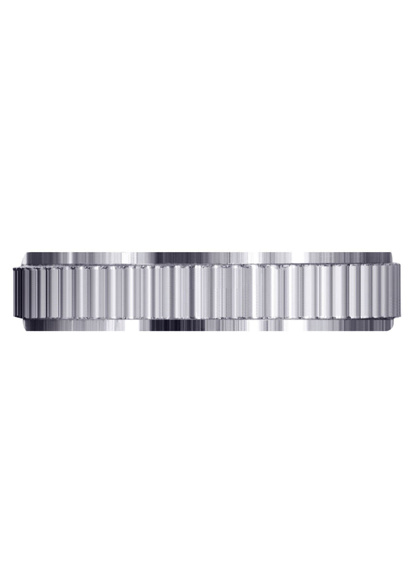 Carved Diamond Cut Mens Wedding Band | Satin Finish (Jackson)