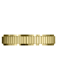 Yellow Gold Carved Diamond Cut Mens Wedding Band | Satin Finish (Jackson)