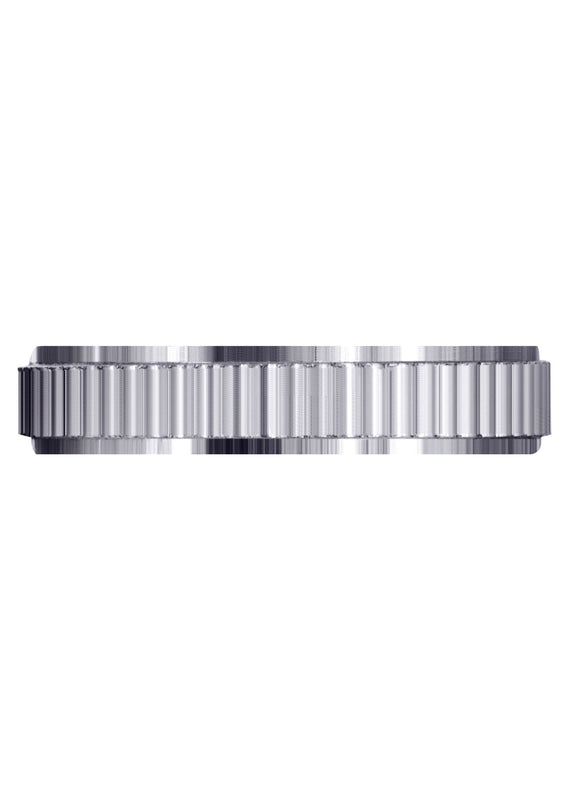 Carved Diamond Cut Mens Wedding Band | Satin Finish (Jackson)