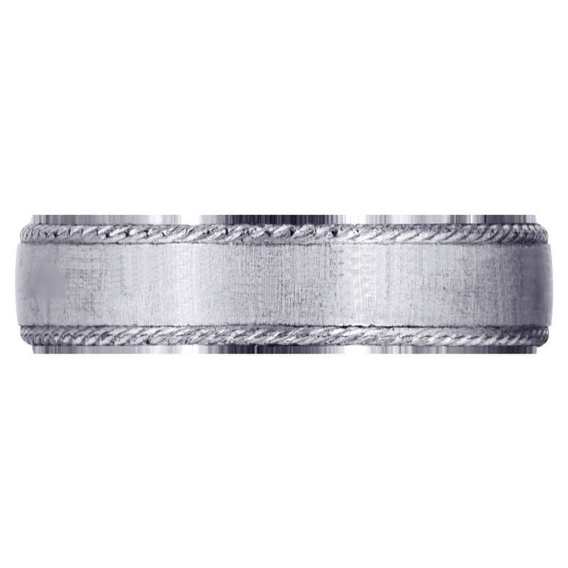 Basic Carved Celtic Mens Wedding Band | Cross Satin Finish (Evan)