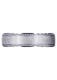 Basic Carved Celtic Mens Wedding Band | Cross Satin Finish (Evan)