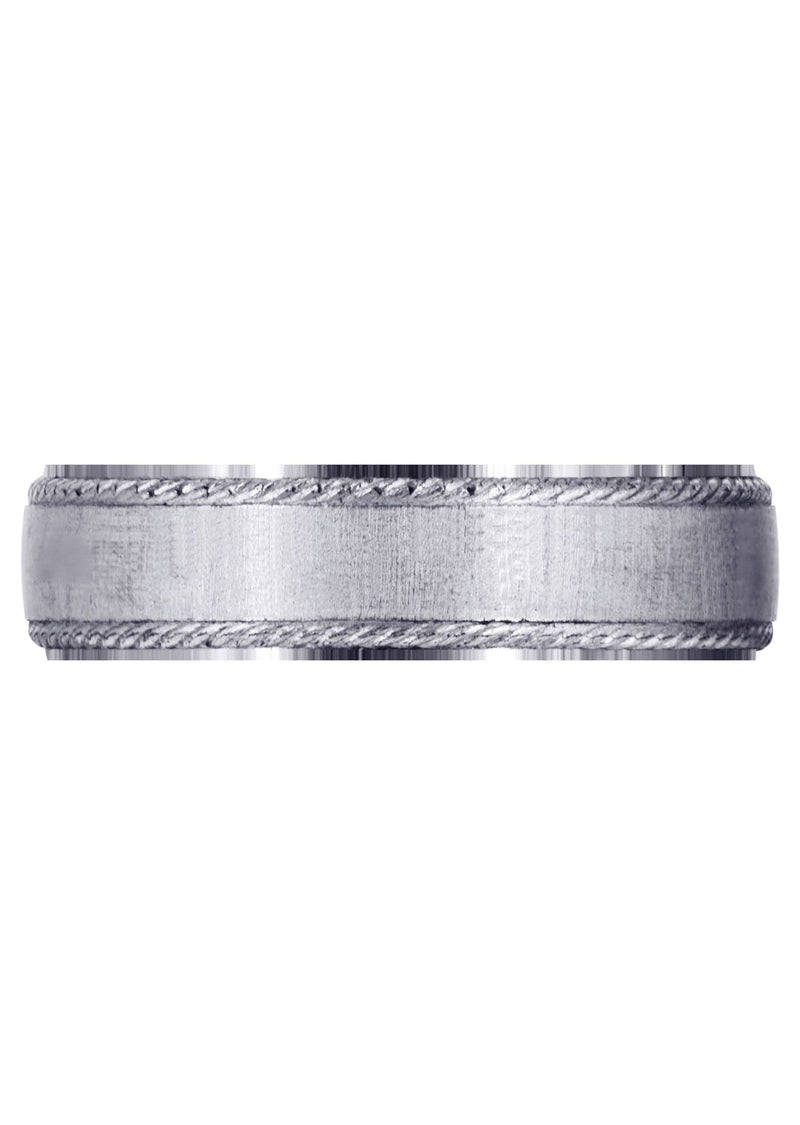 Basic Carved Celtic Mens Wedding Band | Cross Satin Finish (Evan)