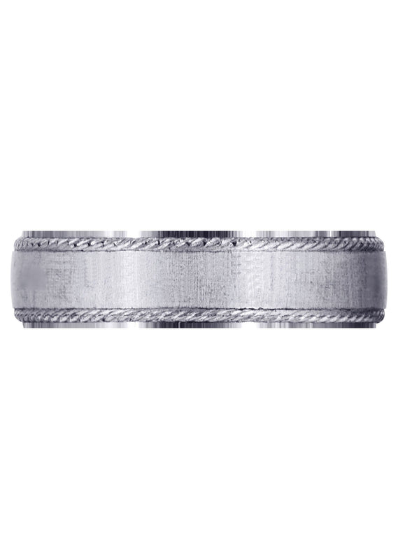 Basic Carved Celtic Mens Wedding Band | Cross Satin Finish (Evan)