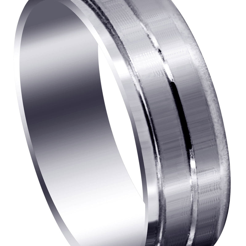 Basic Carved Celtic Mens Wedding Band | Satin Finish (Lincoln)