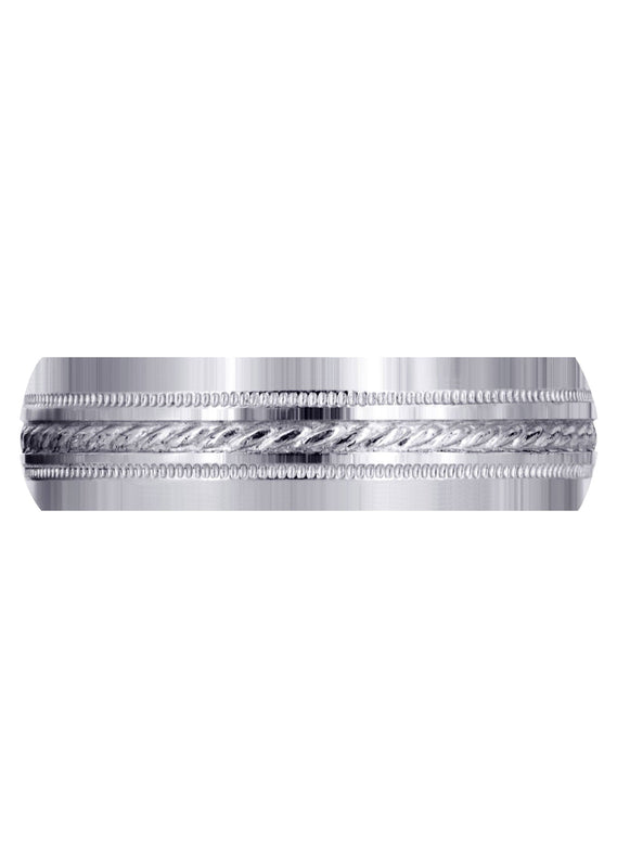 Basic Carved Celtic Mens Wedding Band | Satin Finish (Angel)