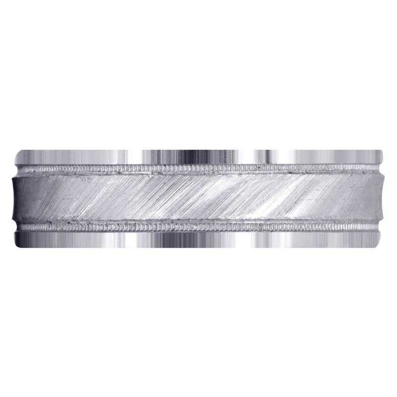 Basic Carved Celtic Mens Wedding Band | Diamond Cut Finish (Nicholas)