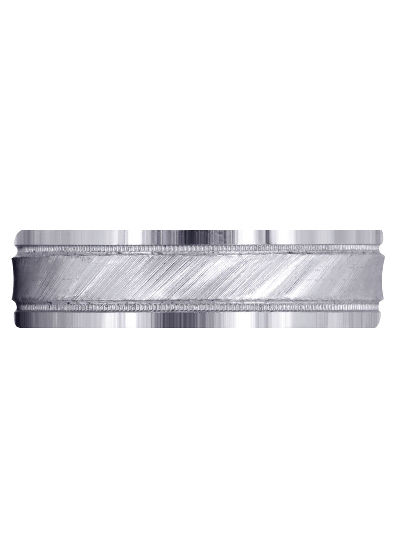 Basic Carved Celtic Mens Wedding Band | Diamond Cut Finish (Nicholas)