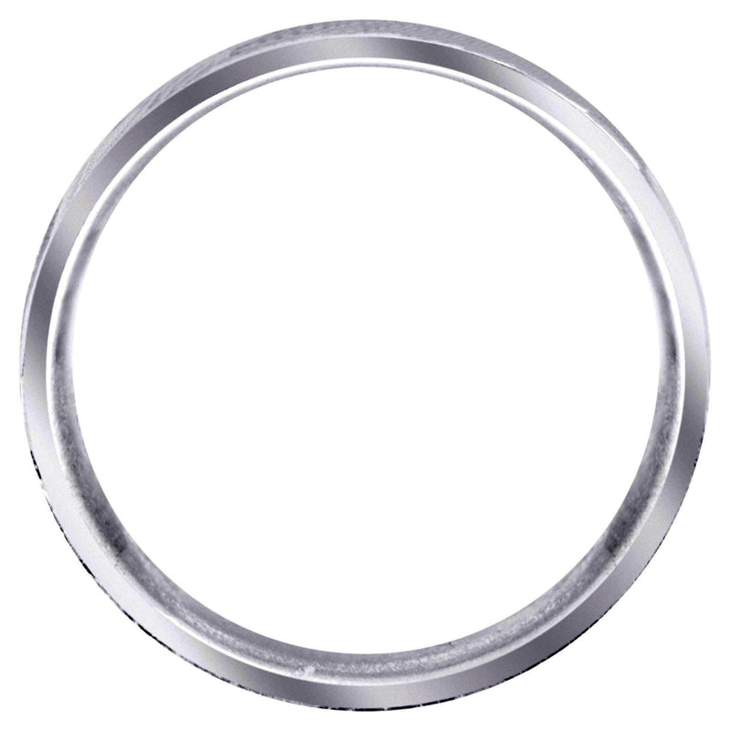 Carved Simple Mens Wedding Band | Satin Finish (Matthew)