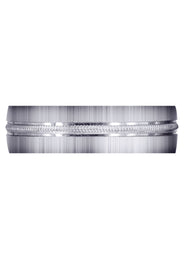 Carved Simple Mens Wedding Band | Cross Satin Finish (Logan)