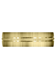 Yellow Gold Carved Simple Mens Wedding Band | Cross Satin Finish (Logan)