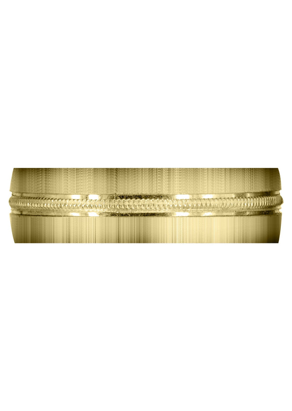 Yellow Gold Carved Simple Mens Wedding Band | Cross Satin Finish (Logan)