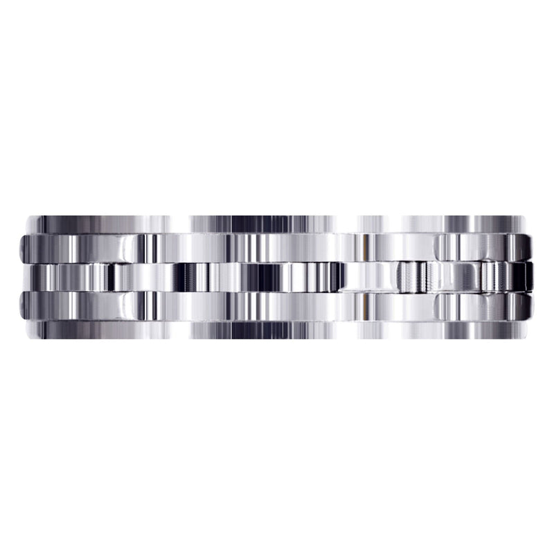 Contemporary Unique Mens Wedding Band | Wire Matt Finish (Daniel)
