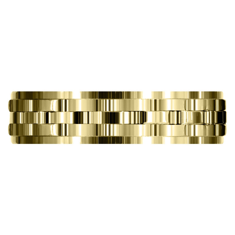 Yellow Gold Contemporary Unique Mens Wedding Band | Wire Matt Finish (Daniel)