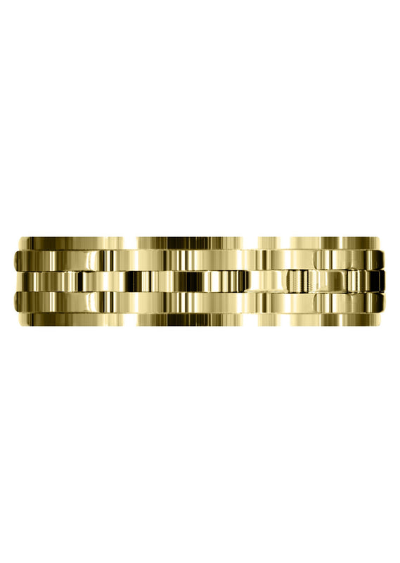 Yellow Gold Contemporary Unique Mens Wedding Band | Wire Matt Finish (Daniel)