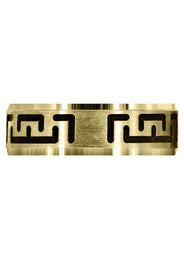 Yellow Gold Fancy Carved Contemporary Mens Wedding Band | Satin / High Polish Finish (Adrian)