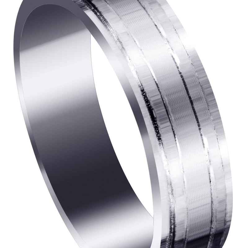 Basic Carved Celtic Mens Wedding Band | Satin Finish (Caleb)