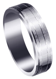 Basic Carved Celtic Mens Wedding Band | Satin Finish (Caleb)