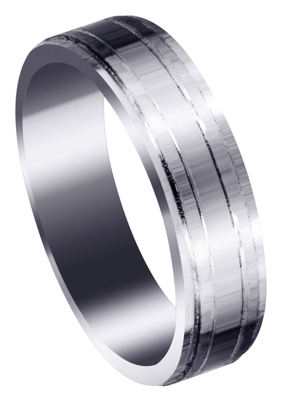 Basic Carved Celtic Mens Wedding Band | Satin Finish (Caleb)