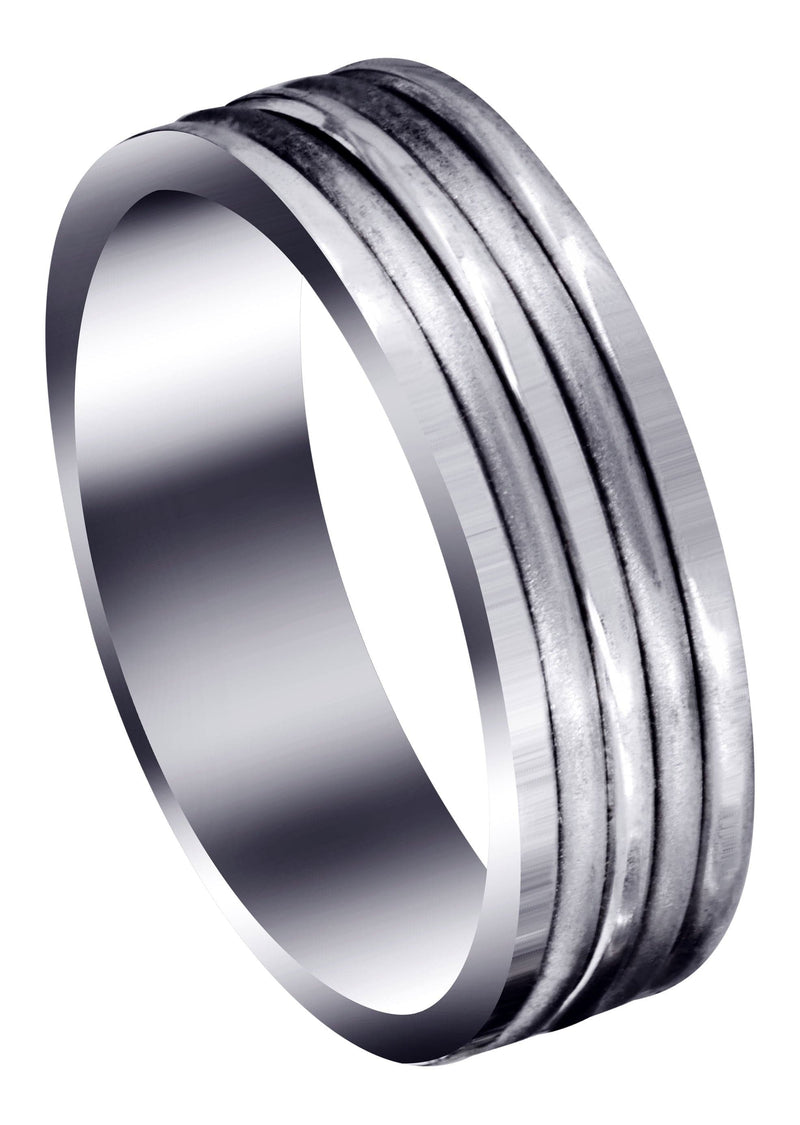 Contemporary Unique Mens Wedding Band | High Polish Finish (Ethan)