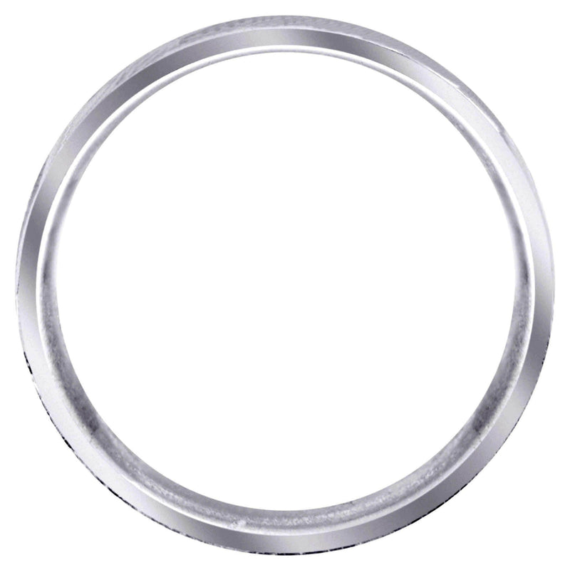 Fancy Carved Contemporary Mens Wedding Band | Stone Finish (William)