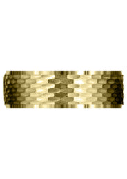 Yellow Gold Fancy Carved Contemporary Mens Wedding Band | Satin / High Polish Finish (Owen)