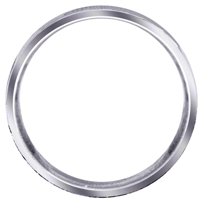 Fancy Carved Contemporary Mens Wedding Band | Satin / High Polish Finish (Owen)