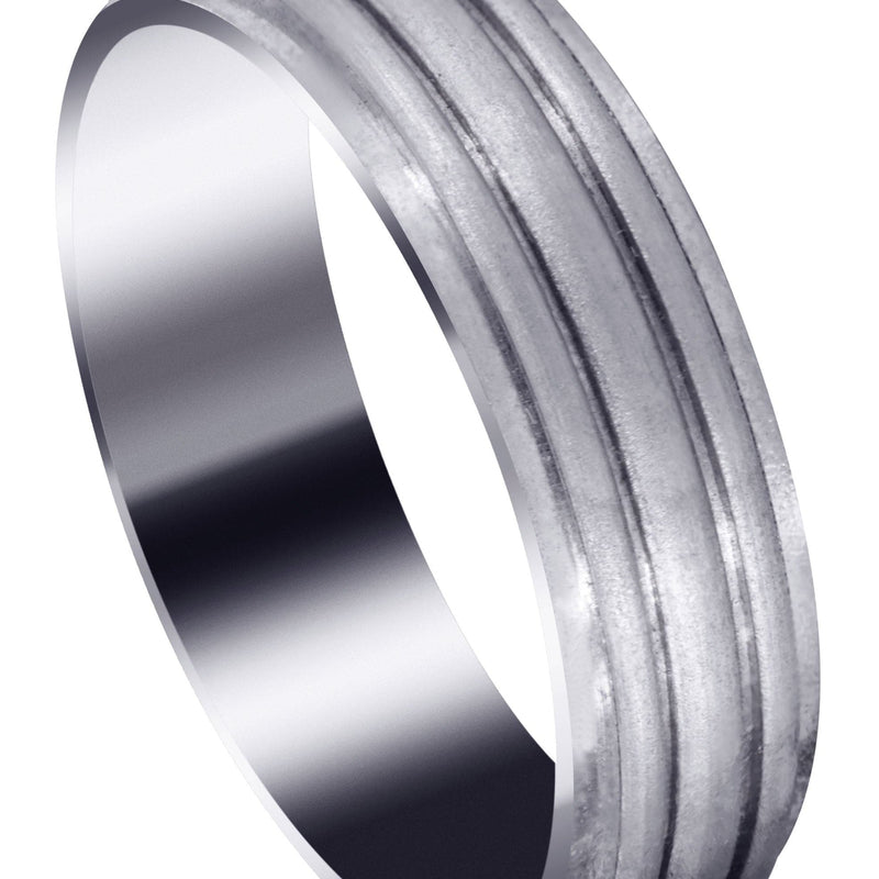 Basic Carved Celtic Mens Wedding Band | Satin Finish (Joshua)