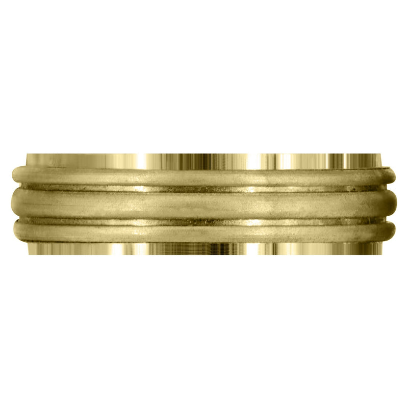 Yellow Gold Basic Carved Celtic Mens Wedding Band | Satin Finish (Joshua)