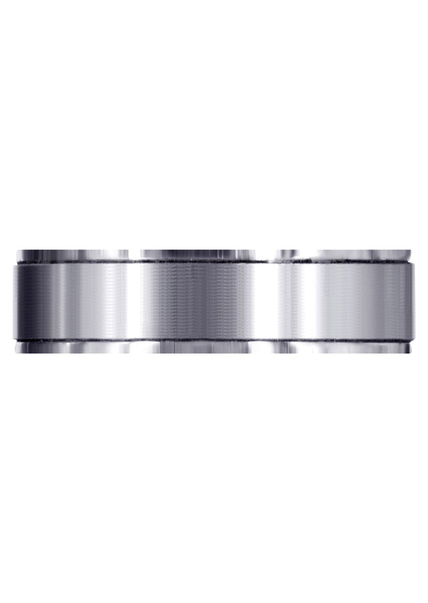 Carved Simple Mens Wedding Band | Satin Finish (Nathan)