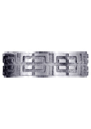 Fancy Carved Contemporary Mens Wedding Band | Satin / High Polish Finish (Henry)