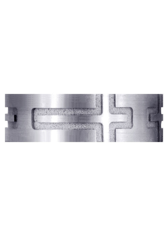 Fancy Carved Religious Mens Wedding Band | Satin Finish (Jaxon)