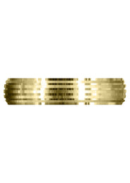Yellow Gold Carved Simple Mens Wedding Band | High Polish Finish (Landon)