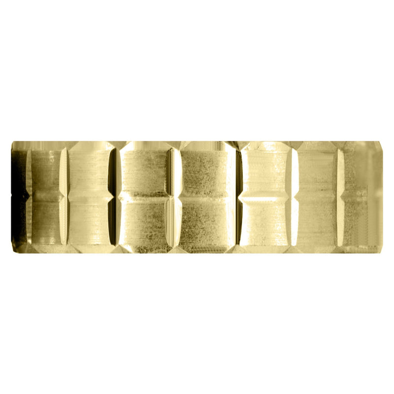 Yellow Gold Carved Diamond Cut Mens Wedding Band | Satin Finish (Jonathan)