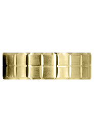 Yellow Gold Carved Diamond Cut Mens Wedding Band | Satin Finish (Jonathan)