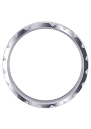 Carved Diamond Cut Mens Wedding Band | Satin Finish (Jonathan)