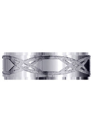 Fancy Carved Contemporary Mens Wedding Band | Satin / Hish Polish Finish (Isaiah)