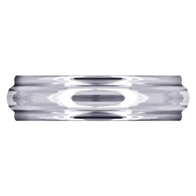 Carved Simple Mens Wedding Band | High Polish Finish (Thomas)